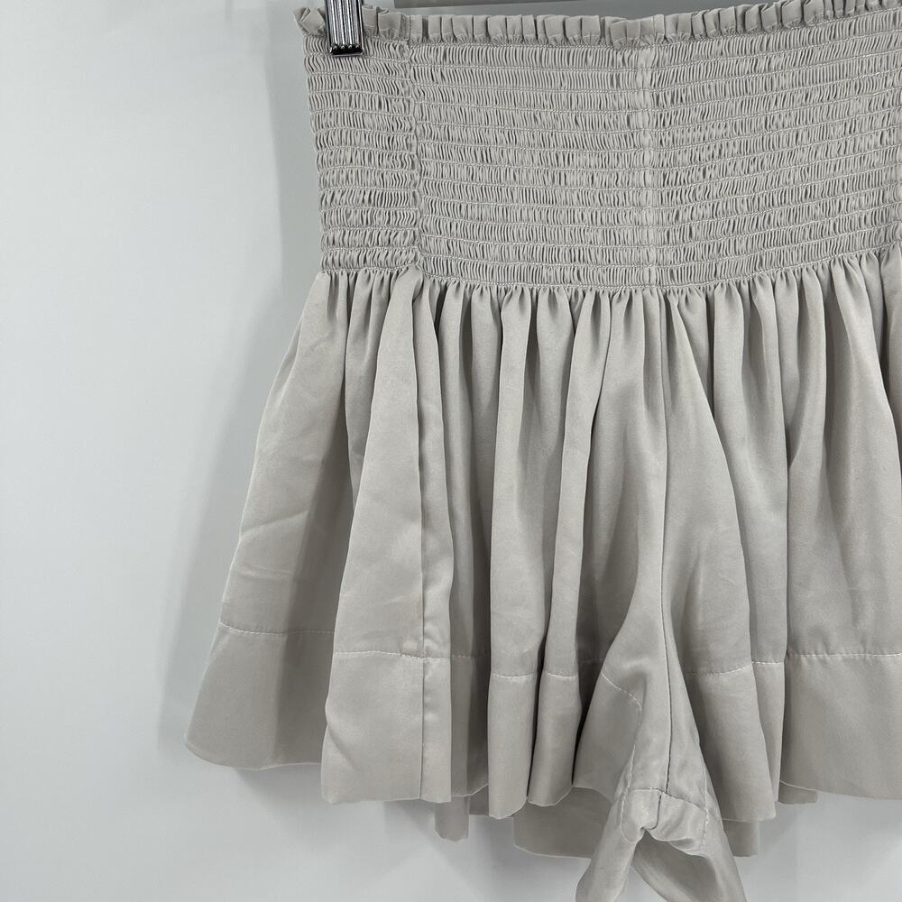 KOCH Erica Shorts Women's Size Small Skirt Skort Pleated Silver Gray Pull On - Picture 4 of 10
